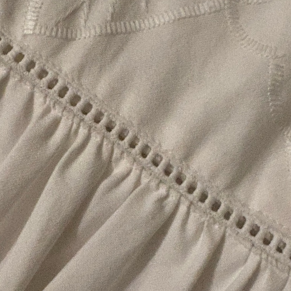 NWT Hunter Bell Womens Marley White Lace Embroidered Flutter Sleeve Sun Dress 8 - Picture 13 of 13
